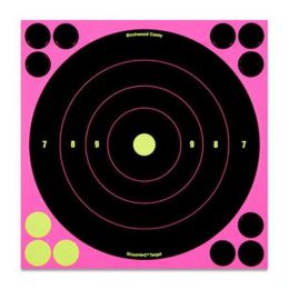 Shoot-N-C Pink 8" Bull's-eye Tgt-6 pk