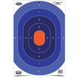 DB 16.5"x24" Blu/Org Oval Silht Tgt-3